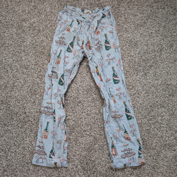 PRINTFRESH champagne tower long tall pajama set in blue - Picture 11 of 16